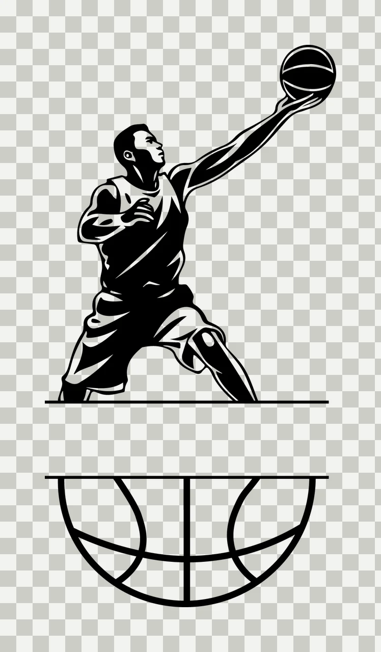 Can Glass Wrap Basketball Player Reaching With Horizontal transparency and detail preview thumbnail