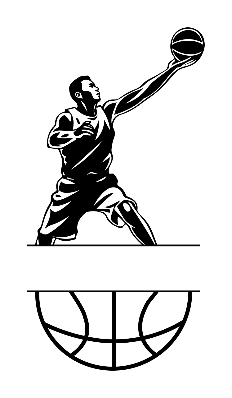 Can Glass Wrap Basketball Player Reaching With Horizontal