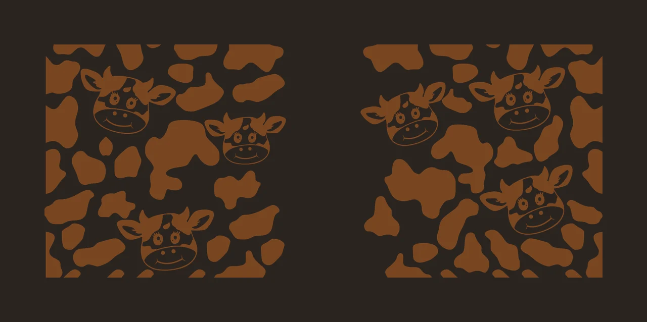 Cow Can Glass Wrap Spots Pattern With Cattle repeating black contrast preview thumbnail