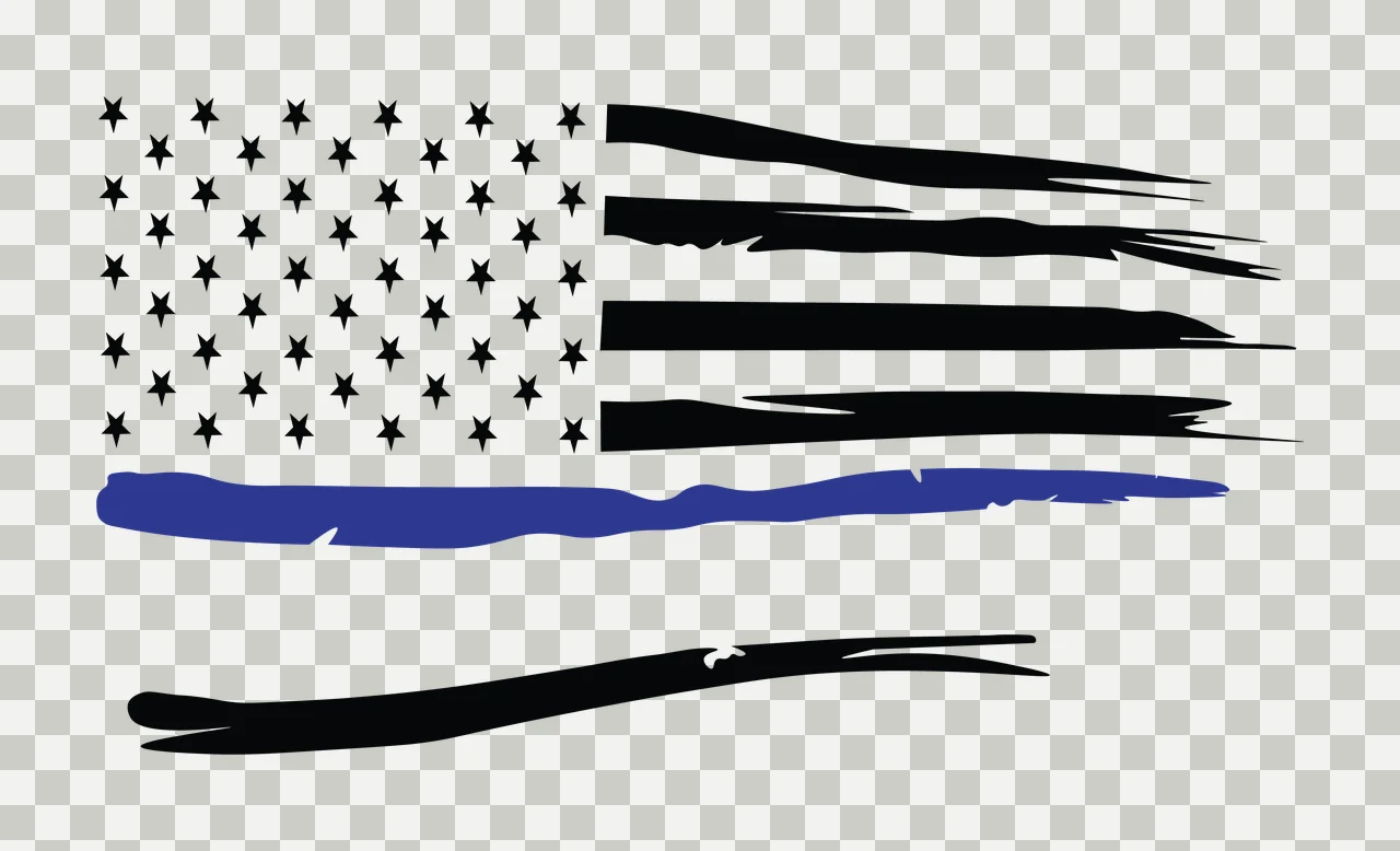 Flag Horizontal Graphic With Distressed Brush Stroke Stripes stars transparency and detail preview thumbnail