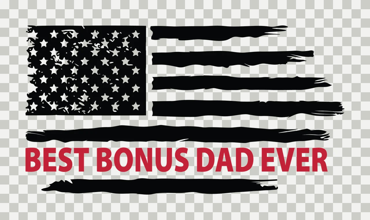 Best Dad Ever Flag Best Bonus Dad Ever distressed display stars transparency and detail preview thumbnail