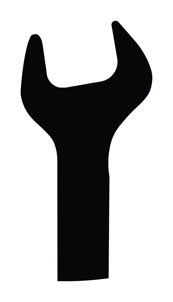 Can Glass Wrap Wrench Tool Silhouette