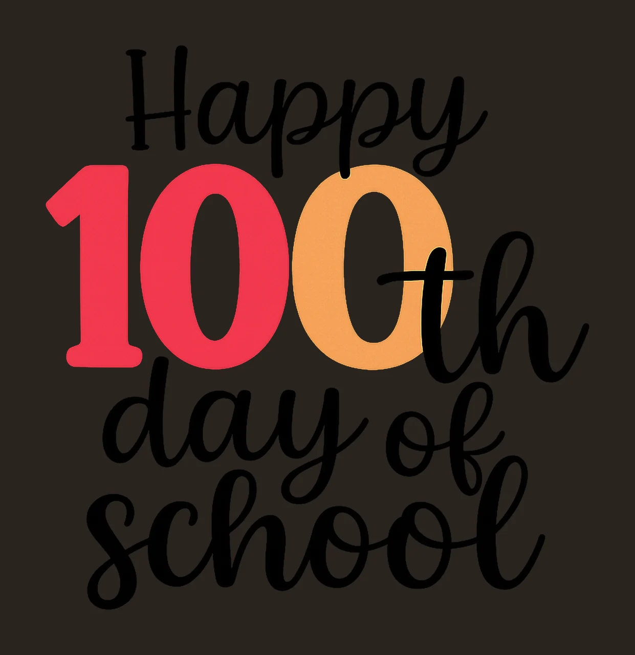 100 Days Of School Happy 100th Day Teacher Design Funny contrast preview thumbnail