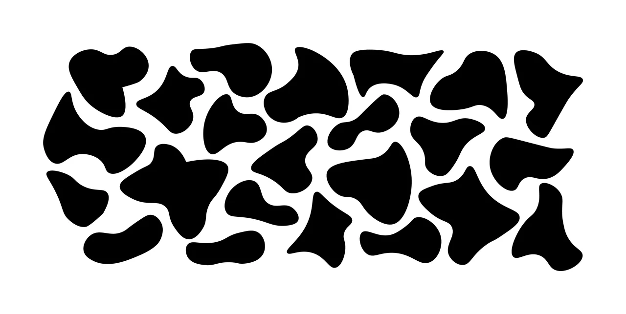 Can Glass Wrap Black Irregular Organic Shape Pattern spot spots