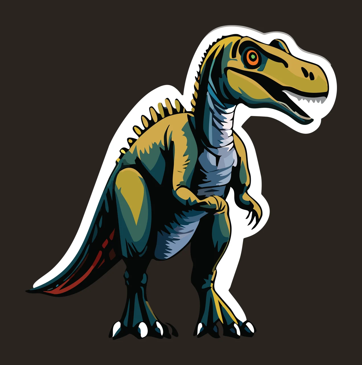 Dinosaur Skeleton Silhouette In Black standing minimalist fossil contrast preview thumbnail