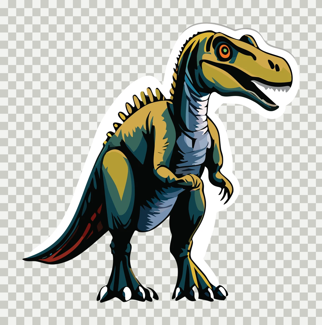 Dinosaur Skeleton Silhouette In Black standing minimalist fossil transparency and detail preview thumbnail