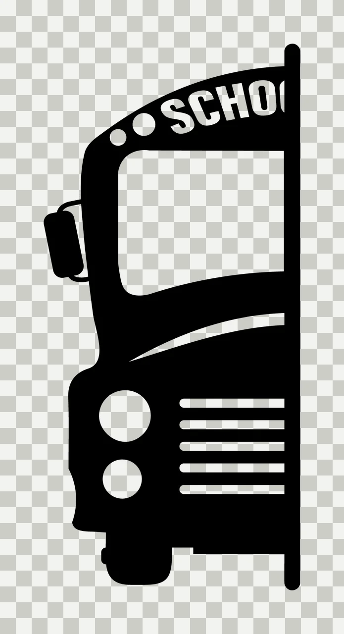 Bus Vehicle Stationary With Wheels And Grille transparency and detail preview thumbnail