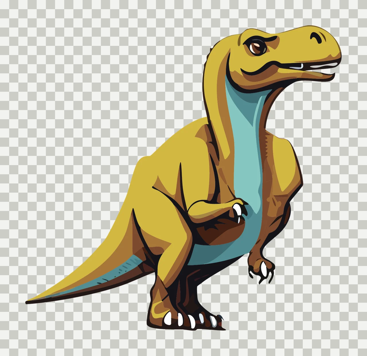 Dinosaur Black Silhouette Of A Theropod standing minimalist transparency and detail preview thumbnail