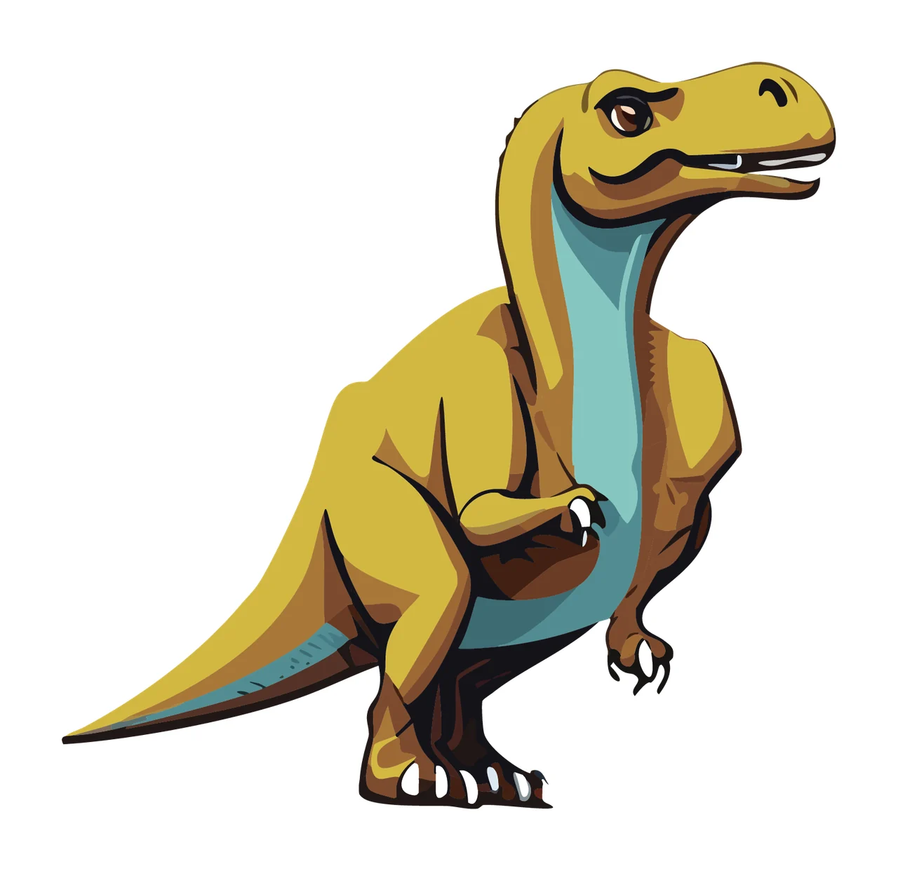 Dinosaur Black Silhouette Of A Theropod standing minimalist