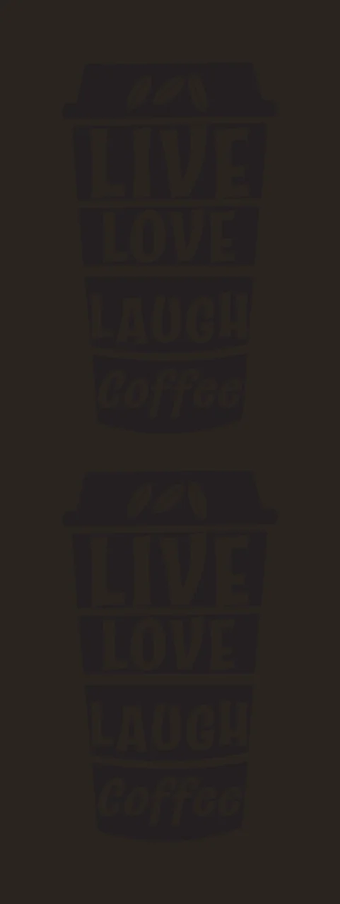Live Love Laugh Coffee Cup Illustration stacked bean black contrast preview thumbnail