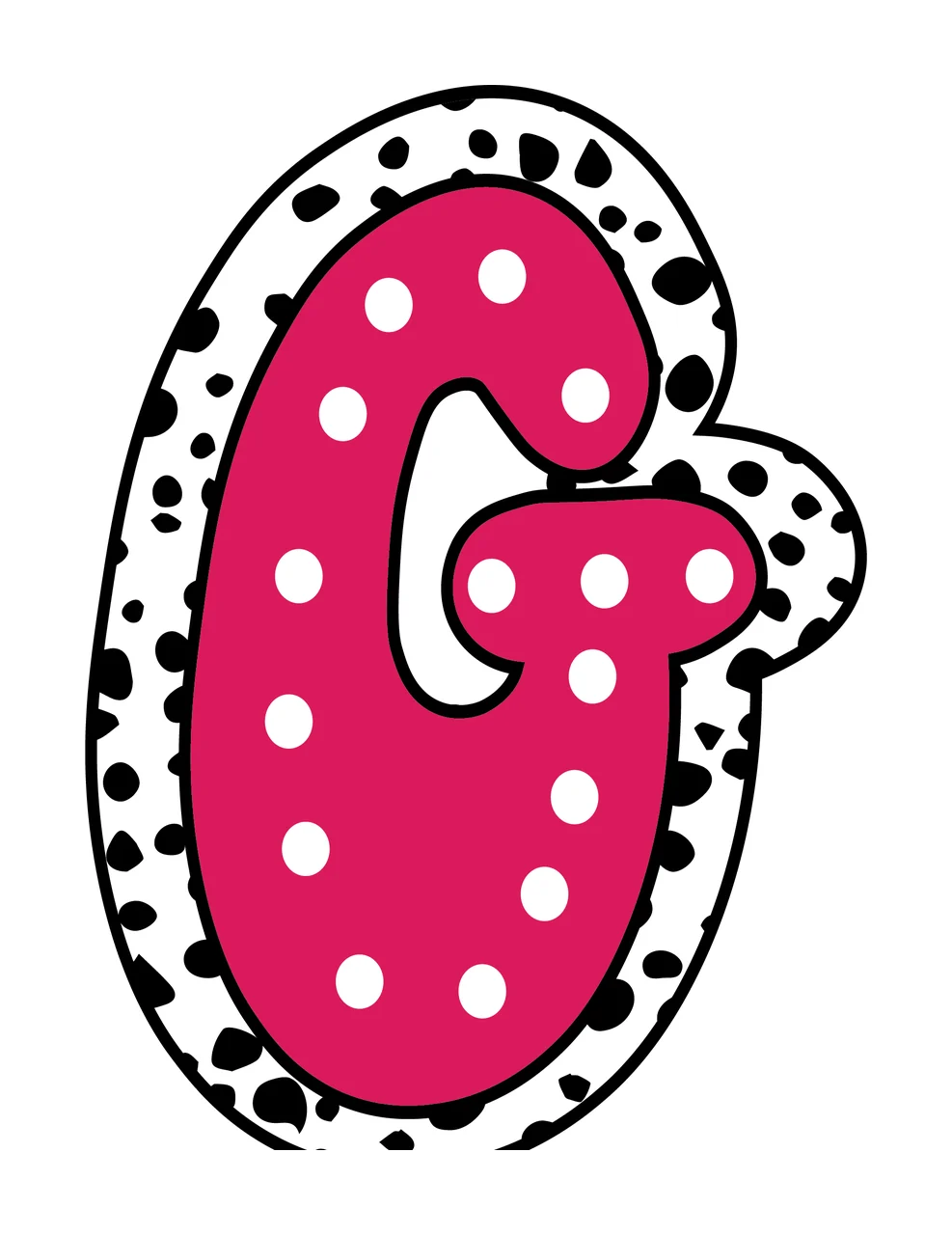 Dalmatian Dots Font Race Doodle Character 08 racing checkered flag