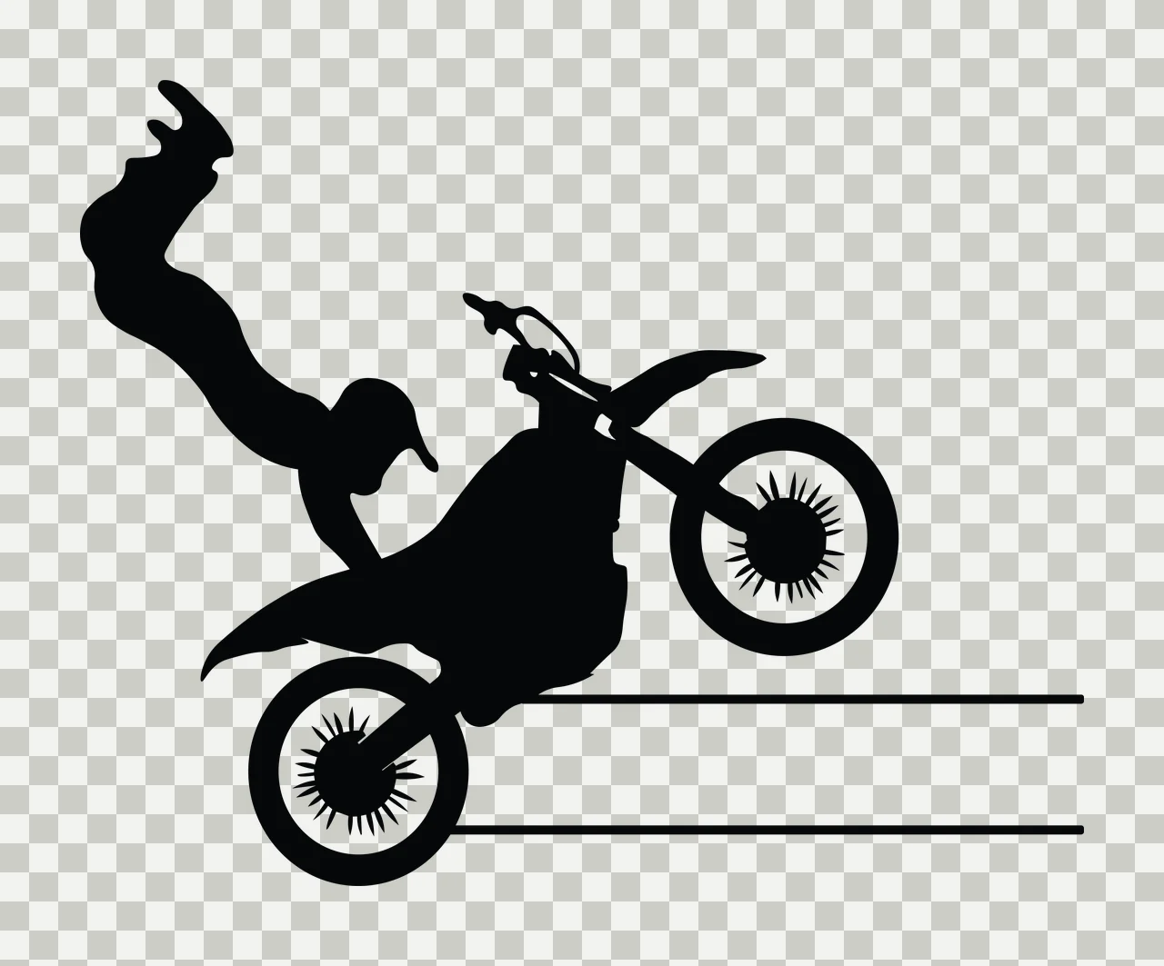 Dirt Bike Monogram Motocross Character 04 scalable logo design transparency and detail preview thumbnail