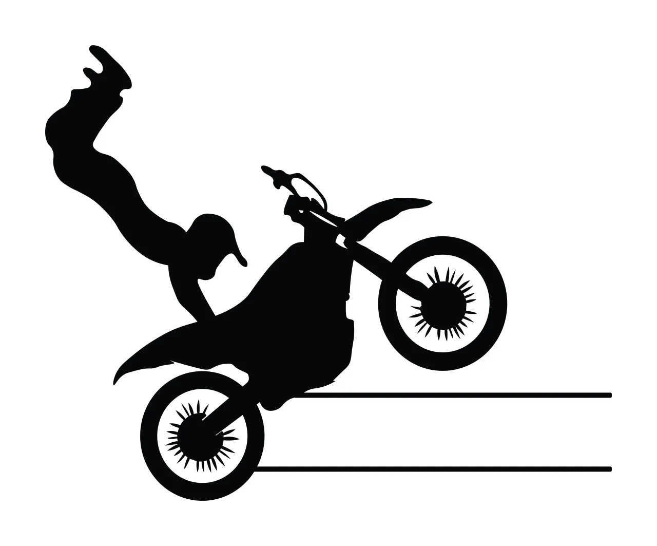 Dirt Bike Monogram Motocross Character 04 scalable logo design