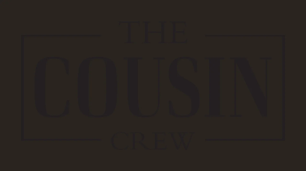 The Cousin Crew Text Graphic framing rectangle border minimalist contrast preview thumbnail