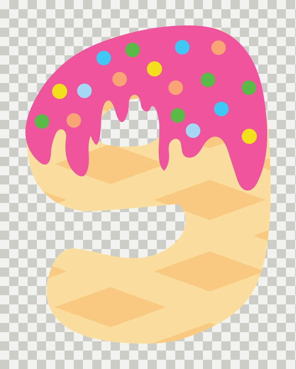 Ice Cream Font Character 26 scalable logo design icon transparency and detail preview thumbnail