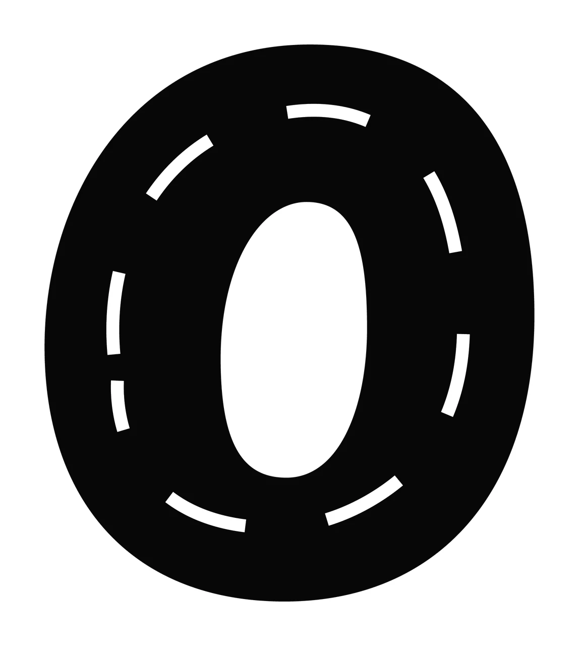Can Glass Wrap O Letter Styled As