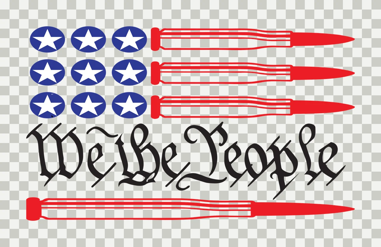 We The People Bullet Flag bullets black plain ammunition and white transparency and detail preview thumbnail