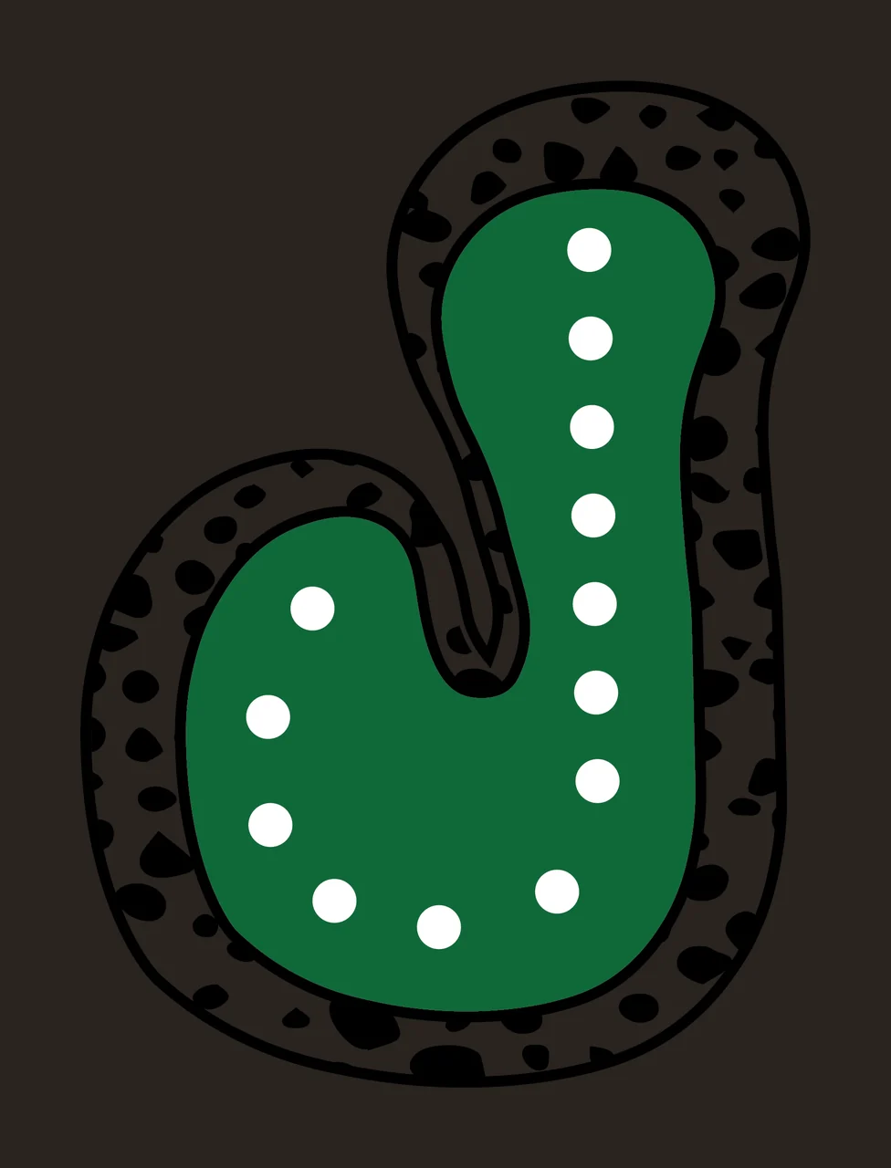 Dalmatian Dots Font Race Doodle Character 30 racing checkered flag contrast preview thumbnail