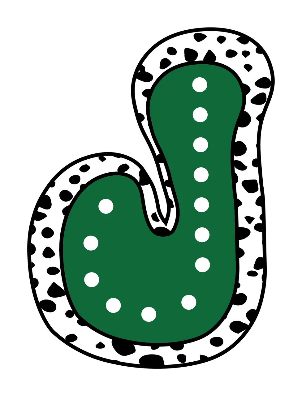 Dalmatian Dots Font Race Doodle Character 30 racing checkered flag