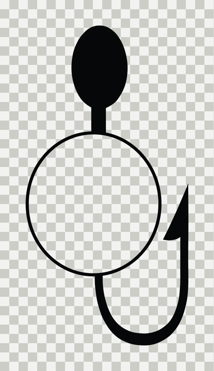 Can Glass Wrap Fishing Hook Hooking A Circle transparency and detail preview thumbnail
