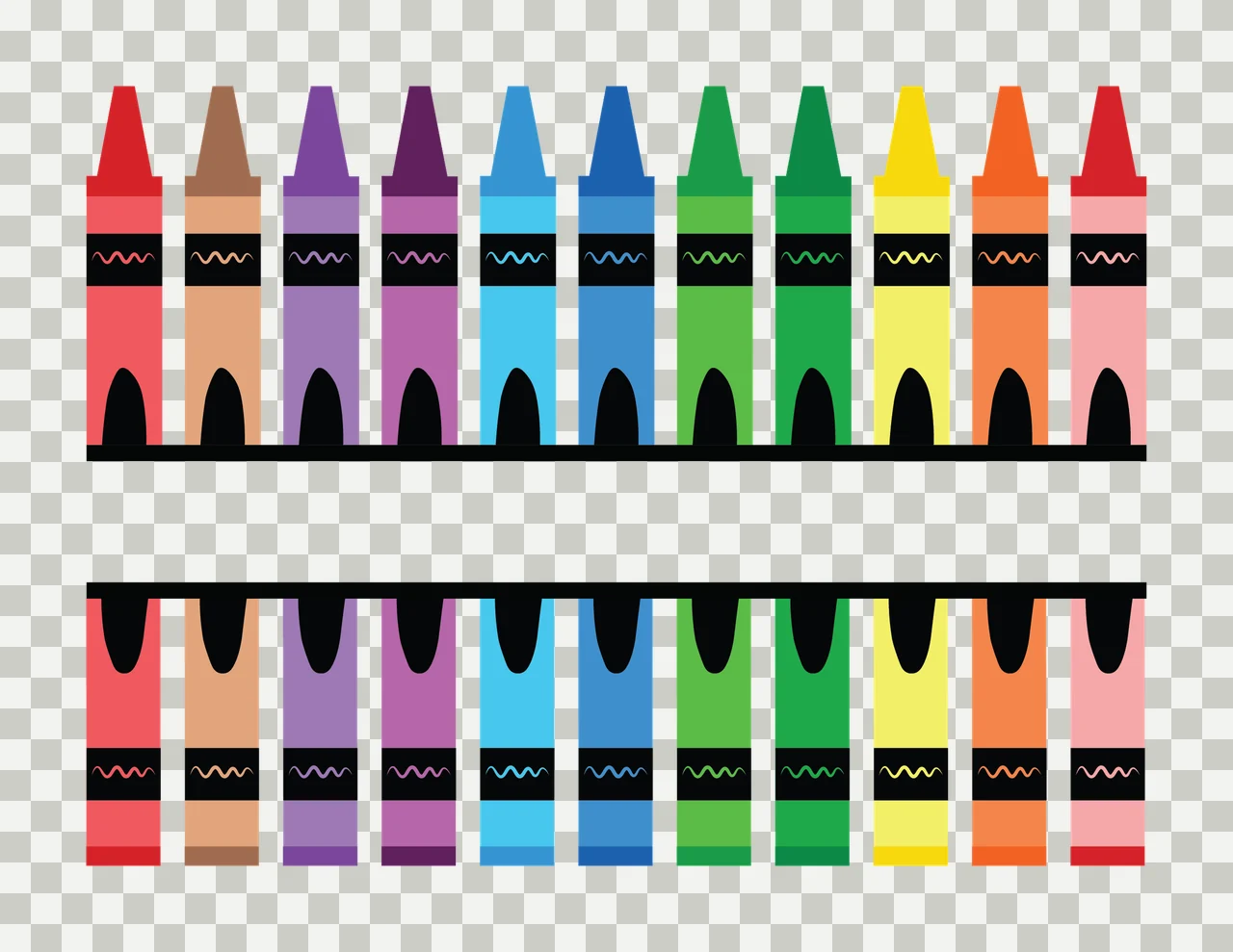 Wax Crayons Standing With Symmetrical Composition And transparency and detail preview thumbnail