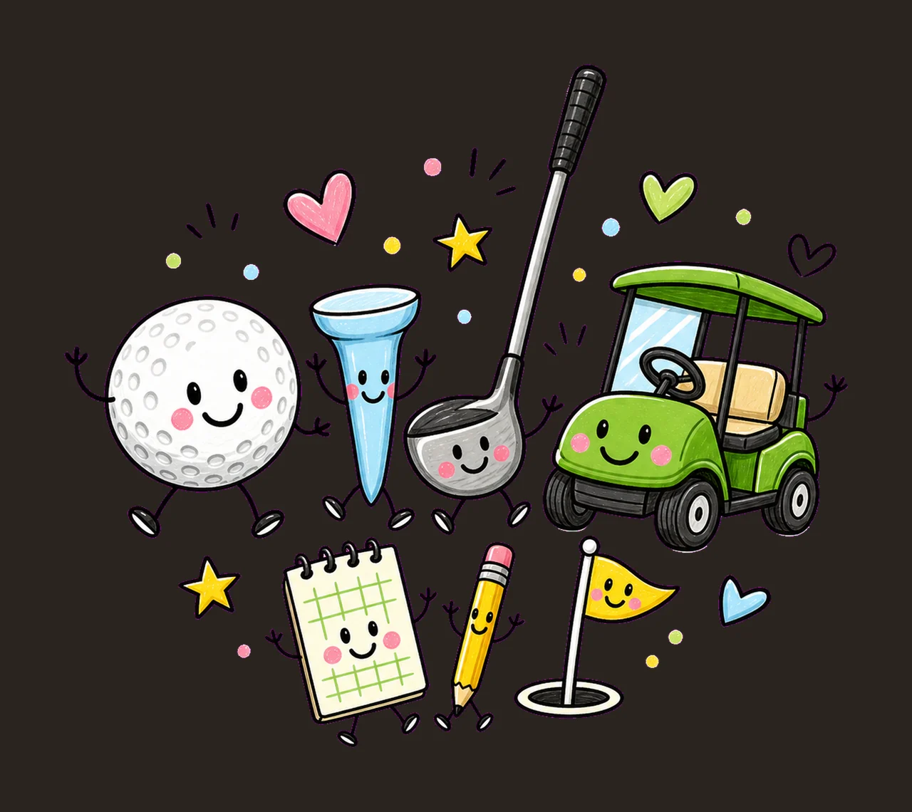 golf 01 walking lineup sublimation instant shirt design contrast preview thumbnail