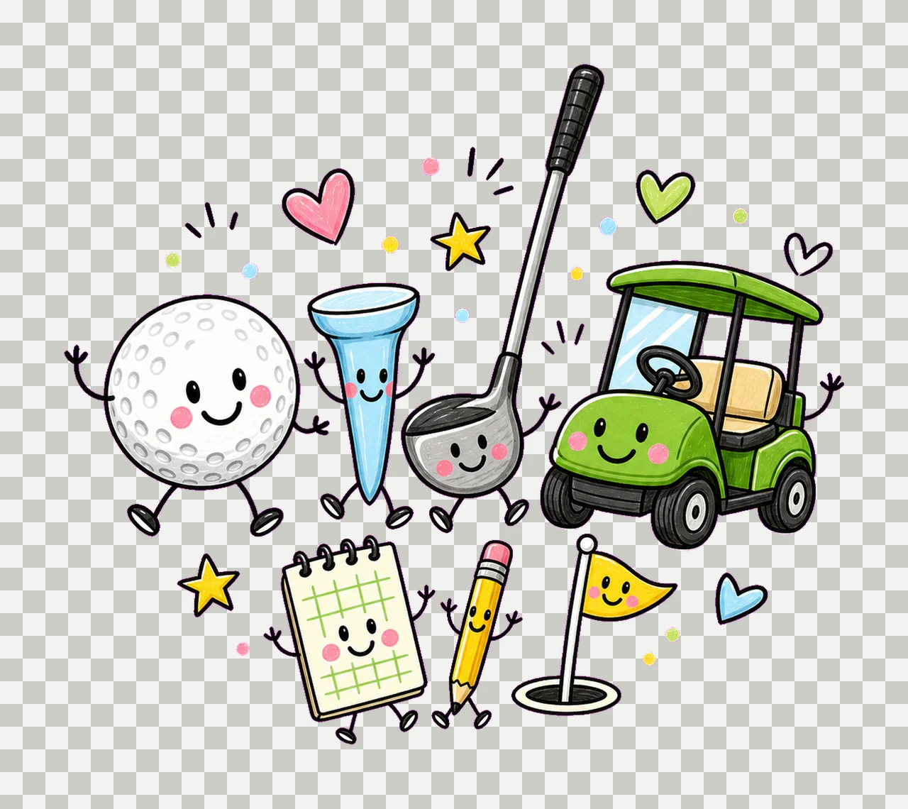 golf 01 walking lineup sublimation instant shirt design transparency and detail preview thumbnail