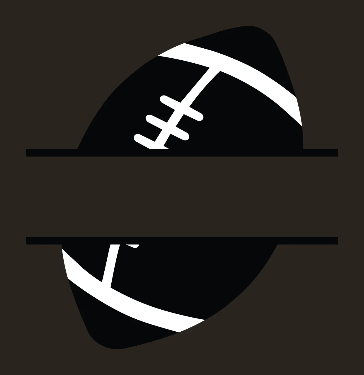 Black Split Oval Shape With Horizontal Open White bar minimalist icon contrast preview thumbnail