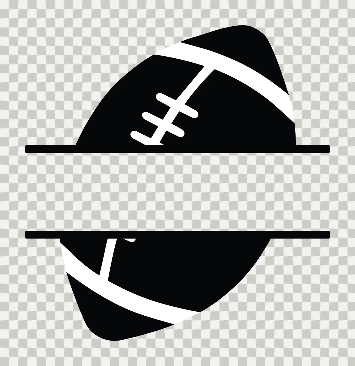 Black Split Oval Shape With Horizontal Open White bar minimalist icon transparency and detail preview thumbnail