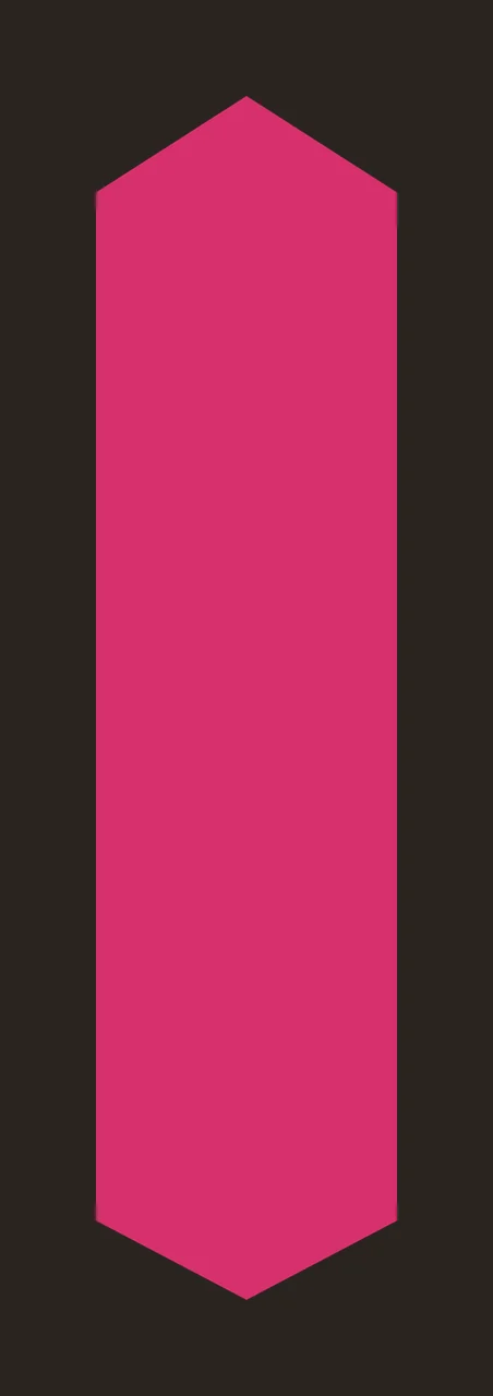 Elongated Vertical Black Hexagon Banner With Sharp Pointed minimalist contrast preview thumbnail