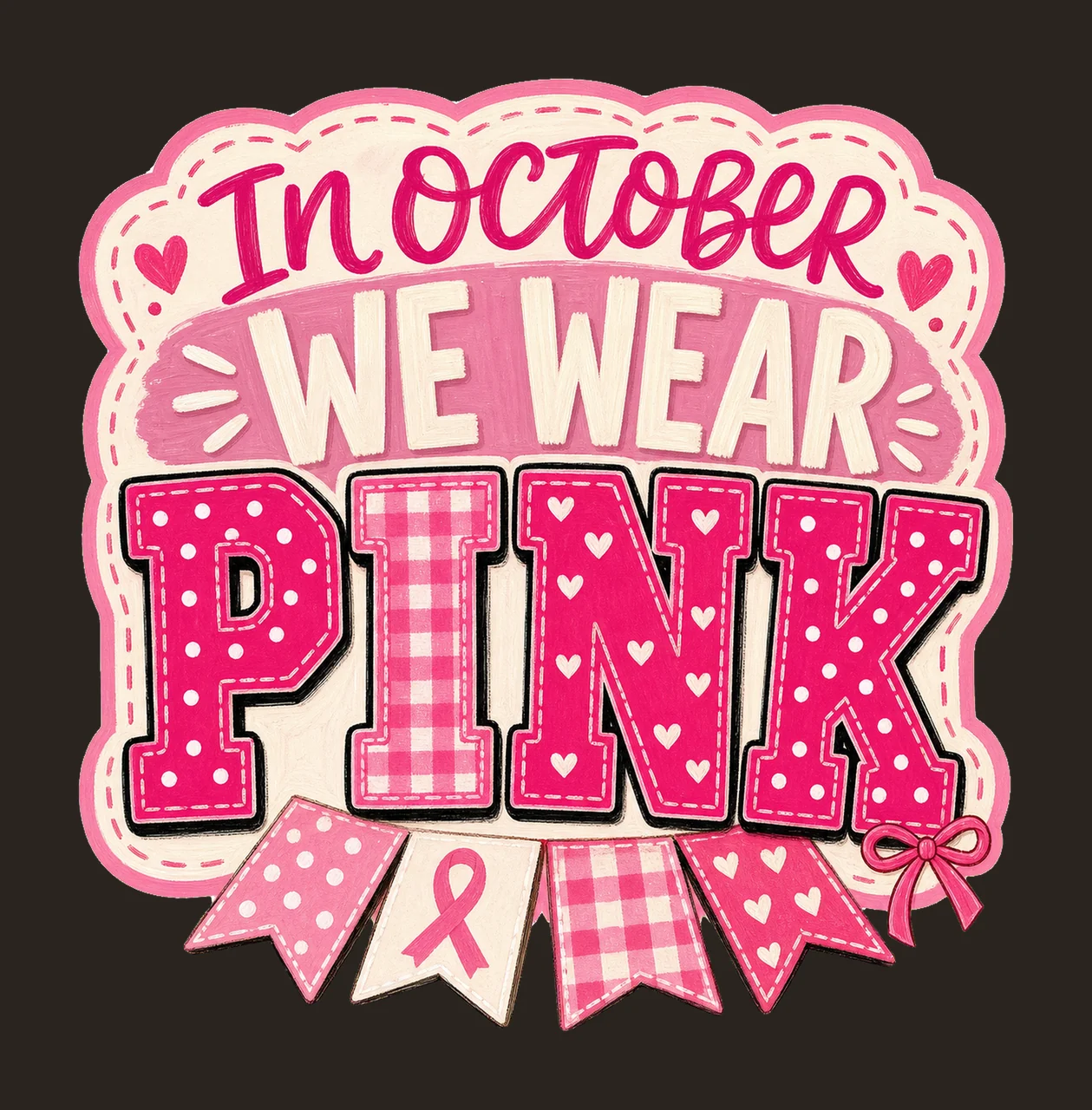 In October We Wear Pink Breast Cancer Awareness Variation A contrast preview thumbnail
