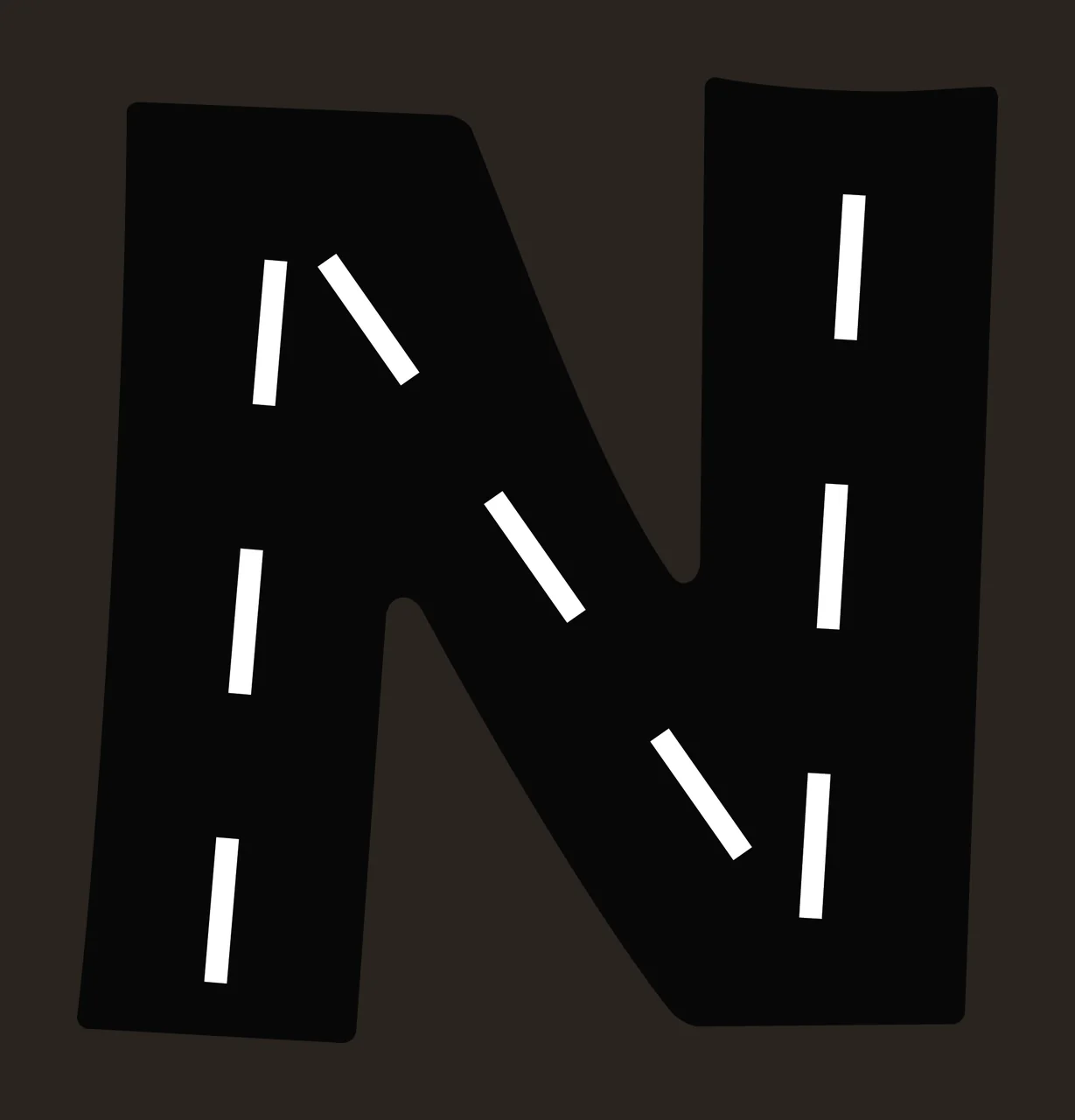 Race Track Font Character 04 racing checkered flag speedway contrast preview thumbnail