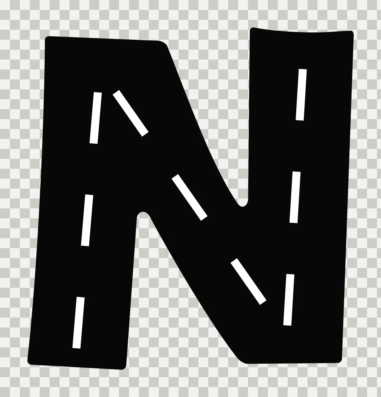 Race Track Font Character 04 racing checkered flag speedway transparency and detail preview thumbnail