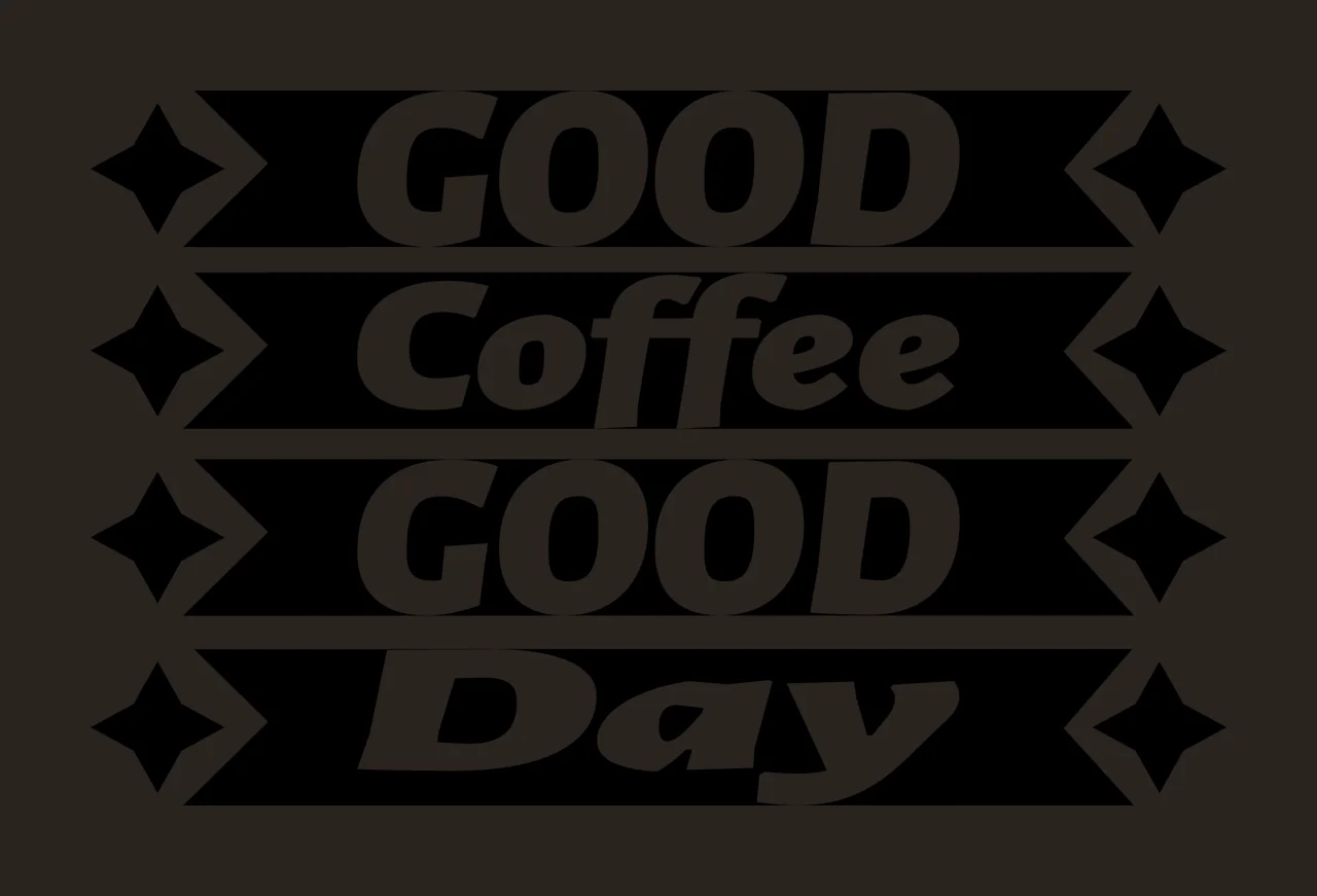 Can Glass Wrap Good Coffee Good Day Banner ribbons diamonds contrast preview thumbnail