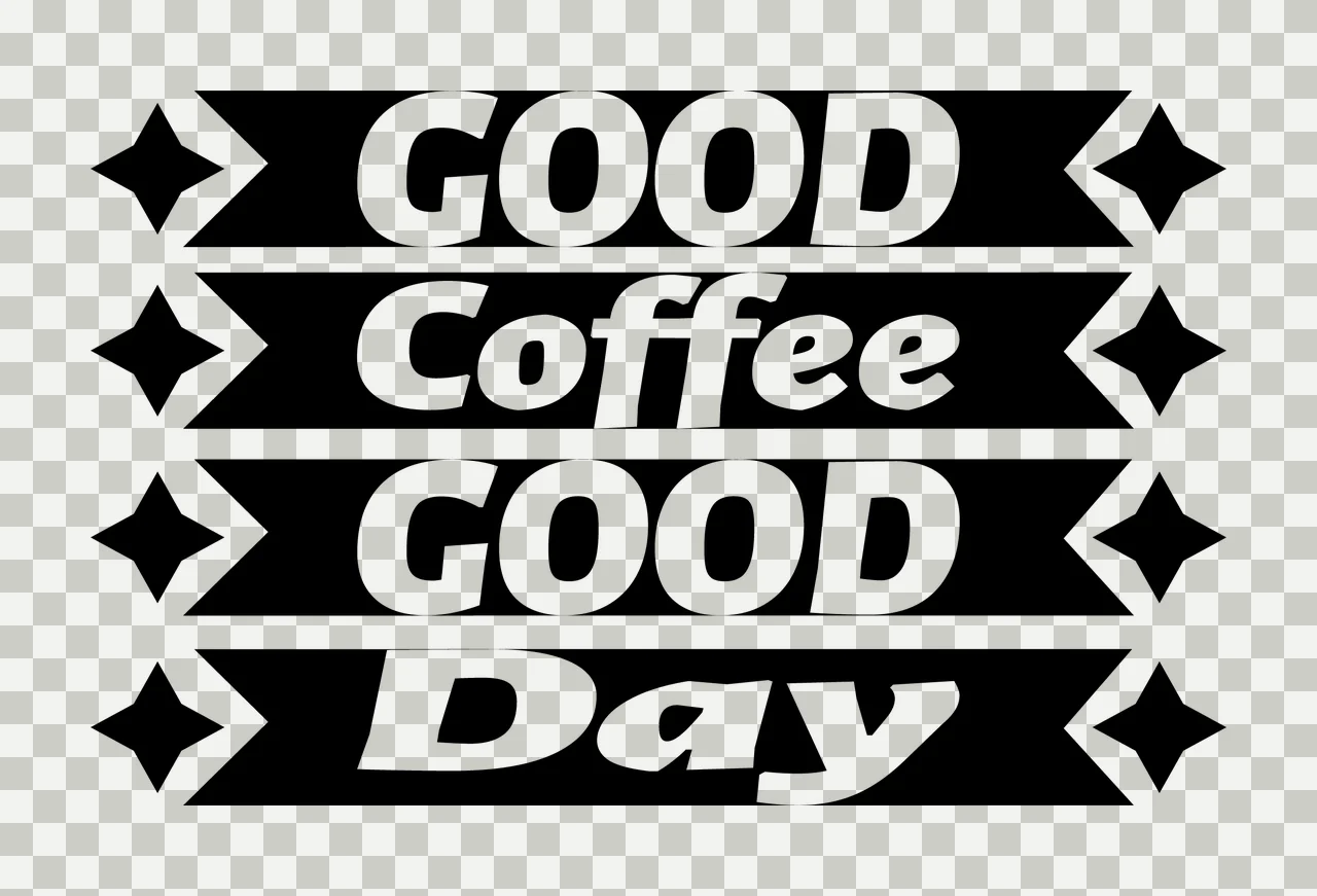 Can Glass Wrap Good Coffee Good Day Banner ribbons diamonds transparency and detail preview thumbnail