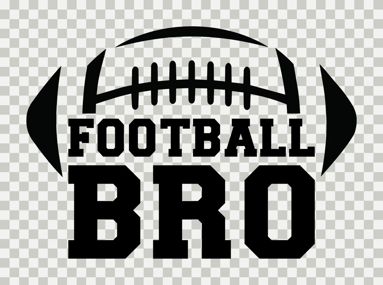 Football Bro Text On Icon transparency and detail preview thumbnail