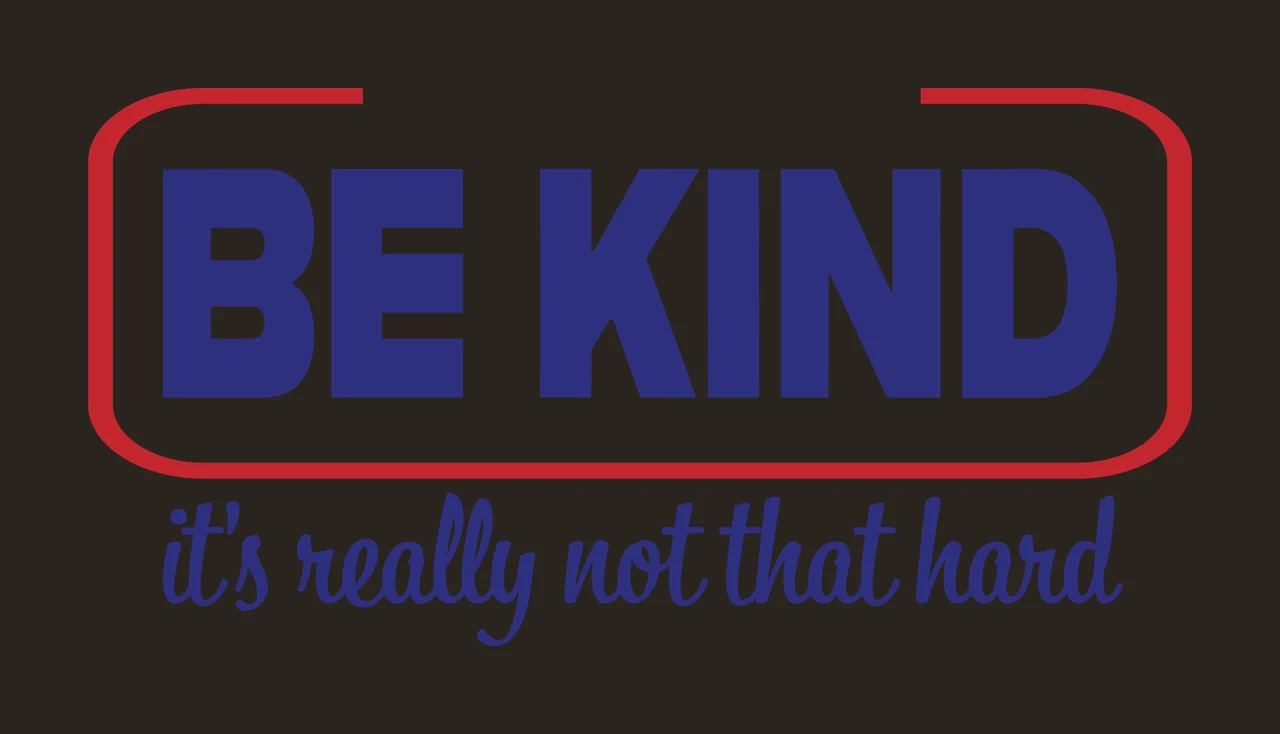 Be Kind Is Text Displayed Rounded rectangle Typographic graphic contrast preview thumbnail