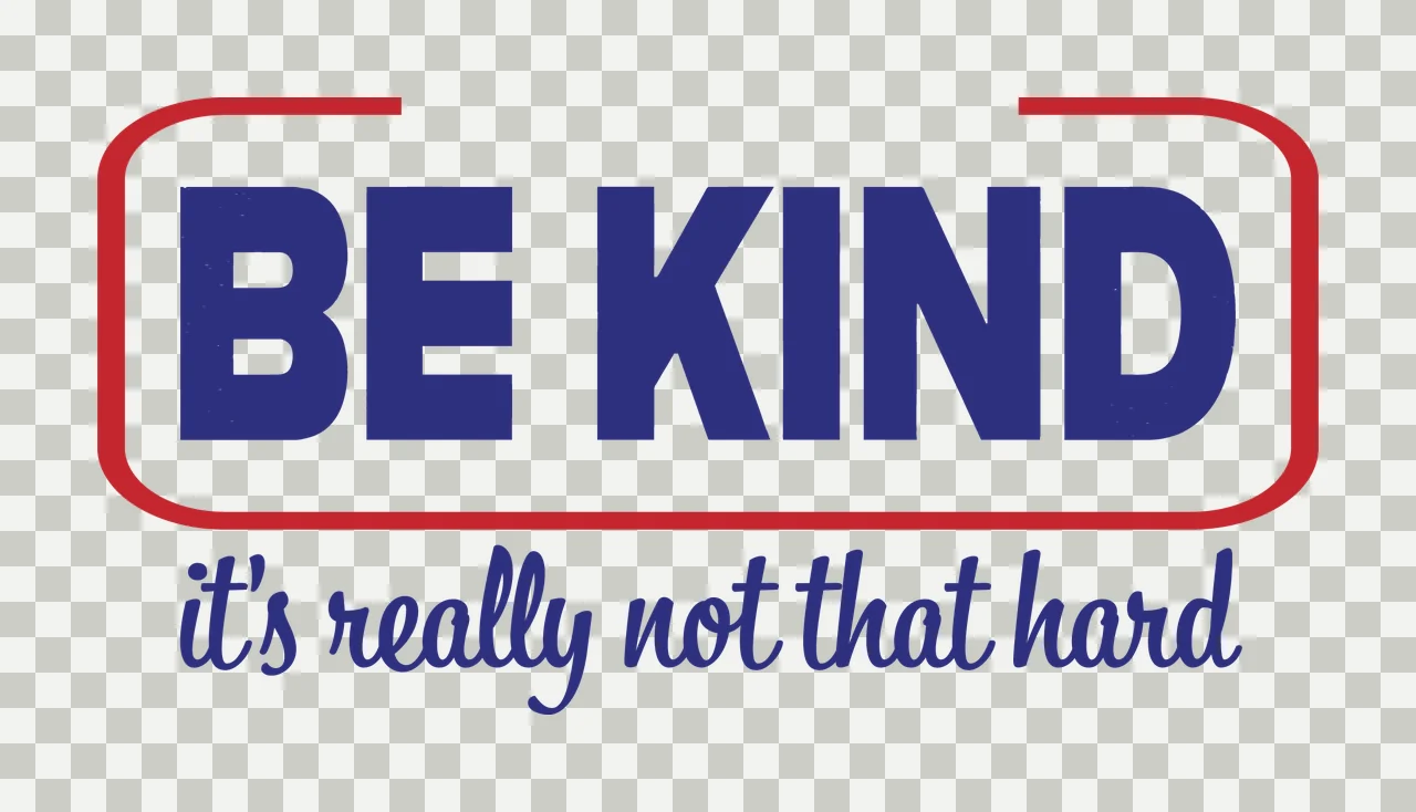 Be Kind Is Text Displayed Rounded rectangle Typographic graphic transparency and detail preview thumbnail