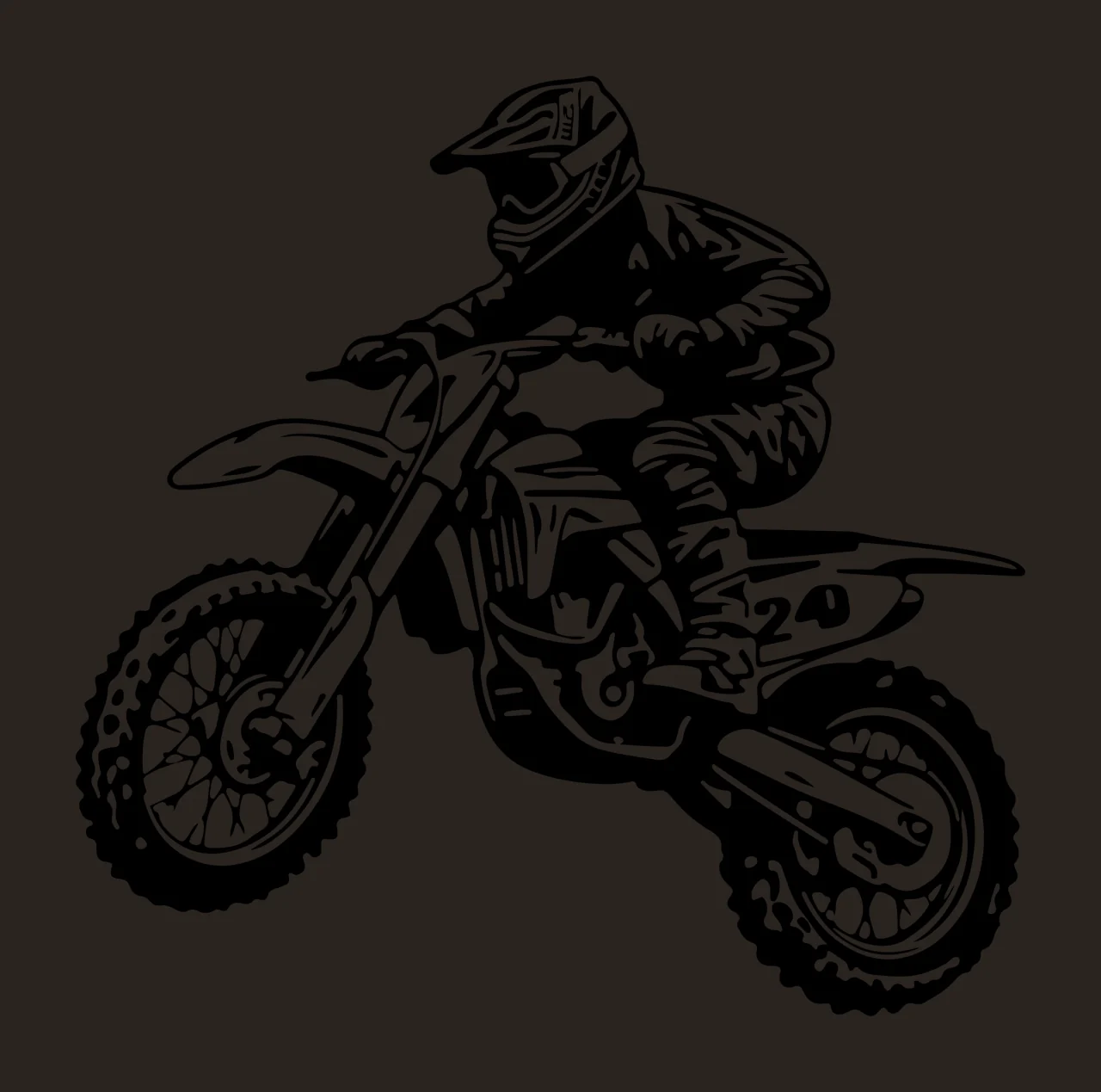 24 Motocross Rider Jumping Black Graphic Motorcycle helmet contrast preview thumbnail