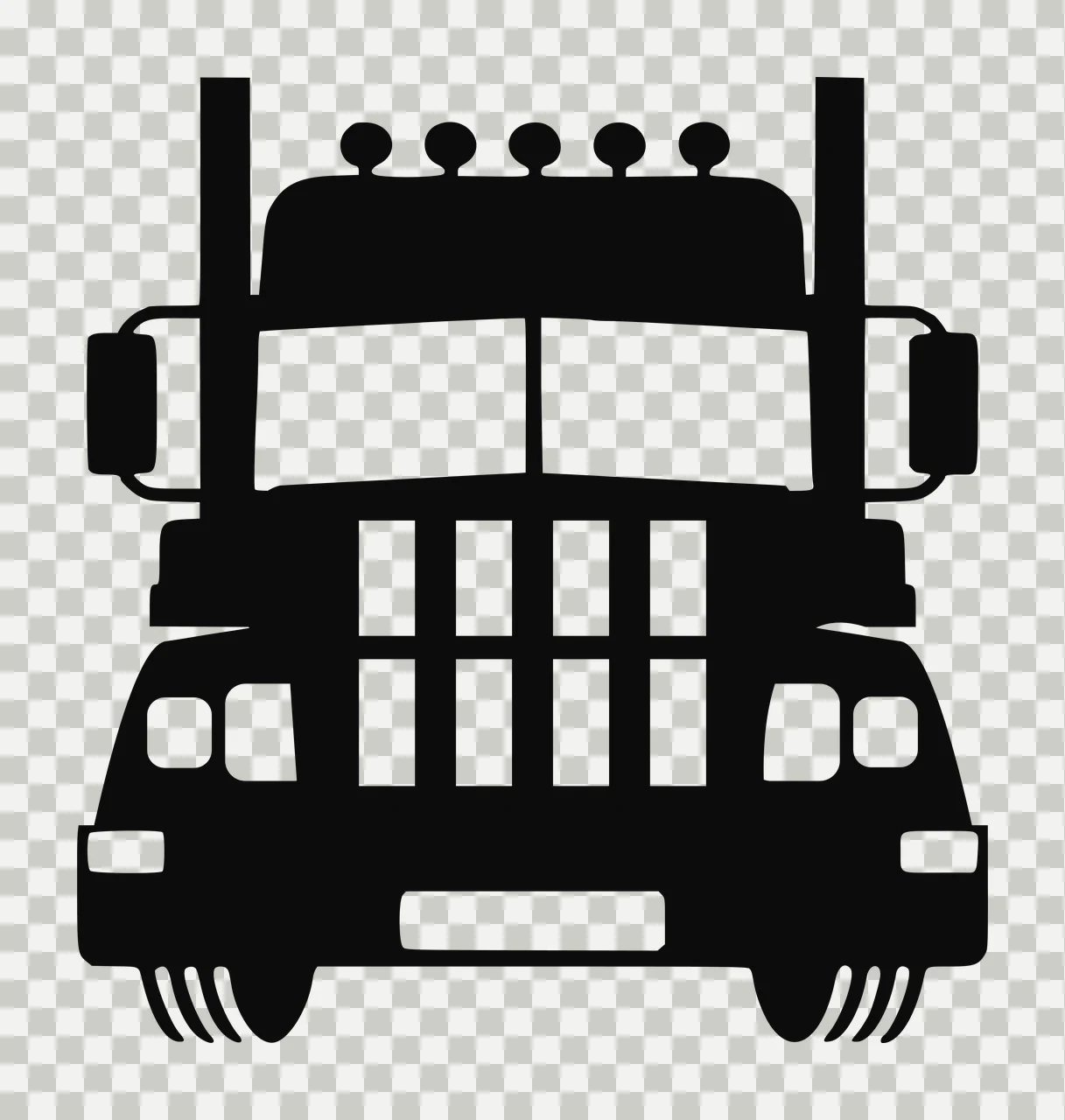 Semi Truck Monogram Character 04 pickup vehicle monster automobile transparency and detail preview thumbnail