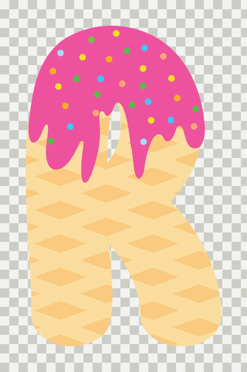 Ice Cream Font Character 08 scalable logo design icon transparency and detail preview thumbnail