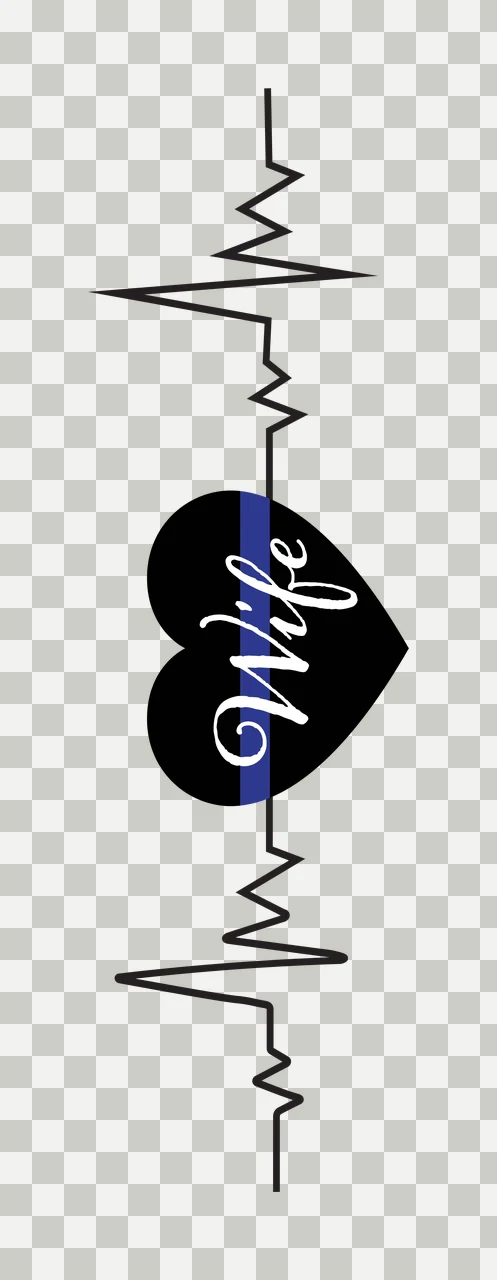 Heart Beat Pulse Vertical Graphic intersecting line minimalist transparency and detail preview thumbnail