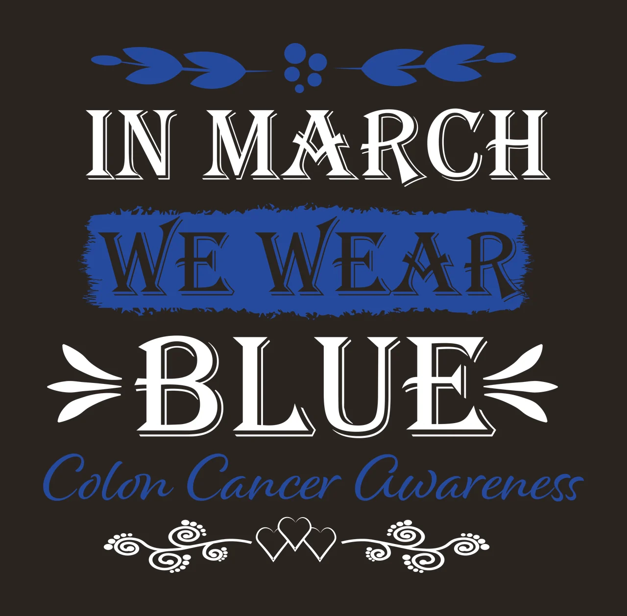 Colon Cancer awareness ribbon survivor hope support Variation contrast preview thumbnail