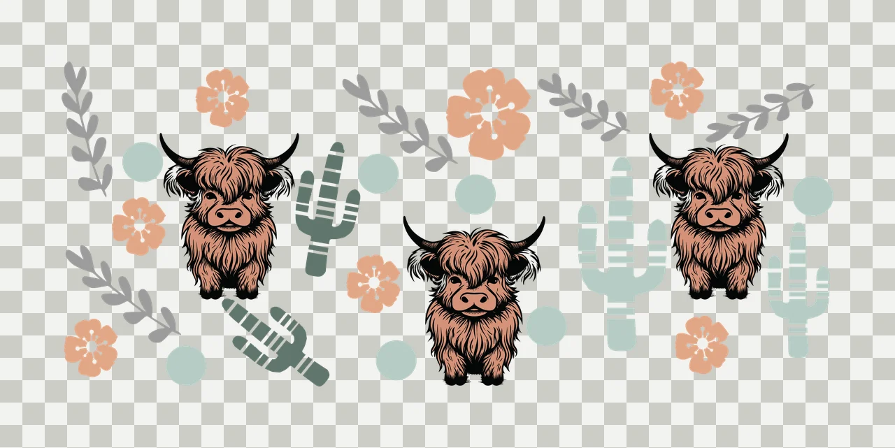 Can Glass Wrap Hairy Bovines With Cacti bovine grouped cactus transparency and detail preview thumbnail
