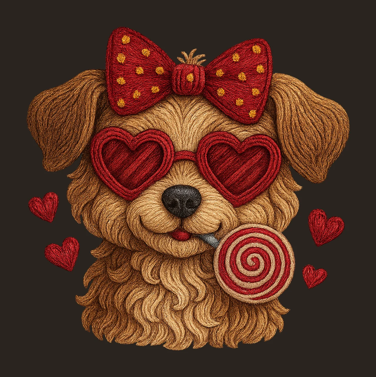 Yarn crochet highland cow Valentine cow design western contrast preview thumbnail