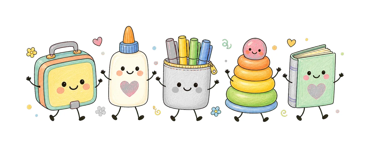 Preschool Aide School Employee Doodles Cute Variation D