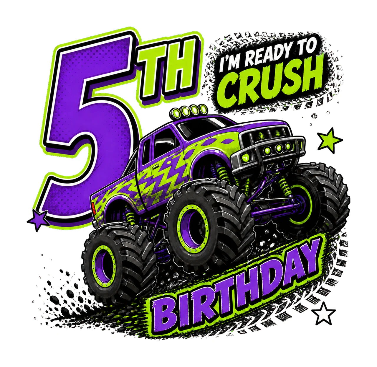 Monster Truck Birthday Ready to Crush 5th Birthday