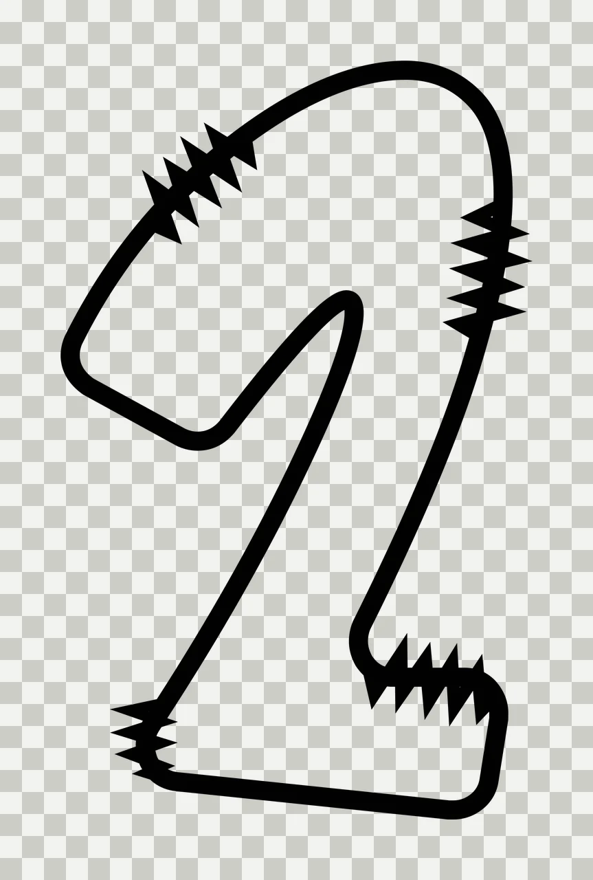Letters Doodle Character 19 hand drawn sketch whimsical scalable transparency and detail preview thumbnail