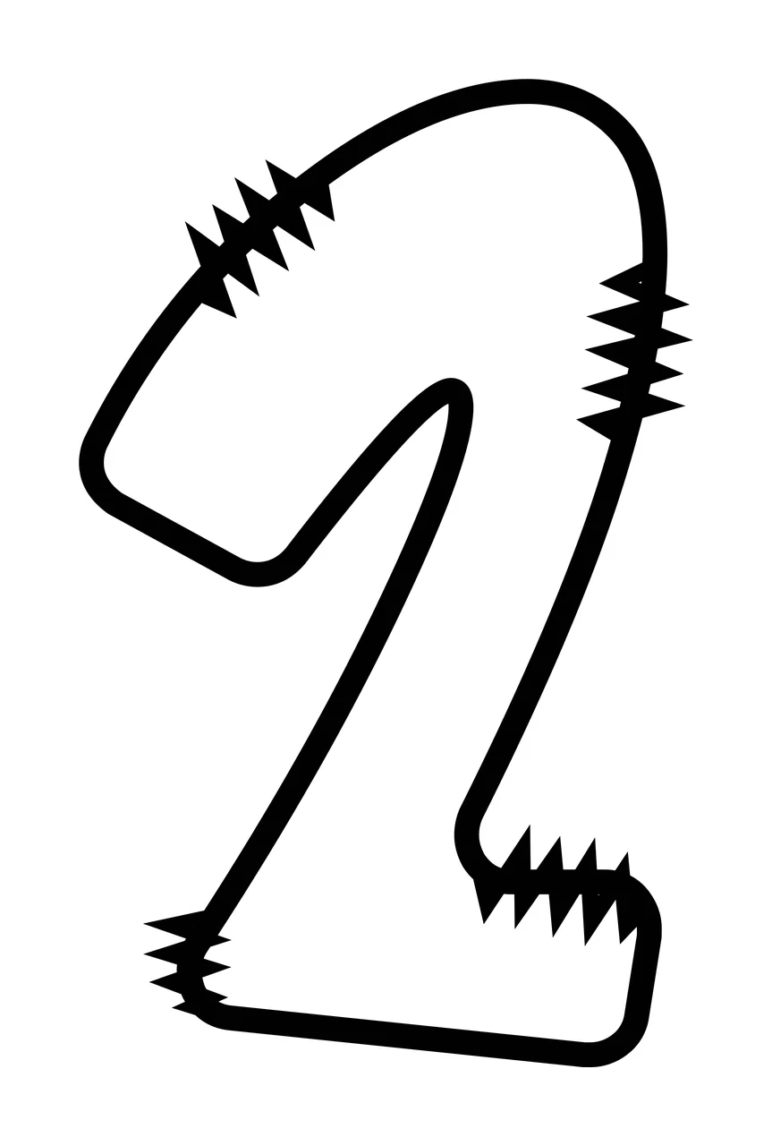 Letters Doodle Character 19 hand drawn sketch whimsical scalable