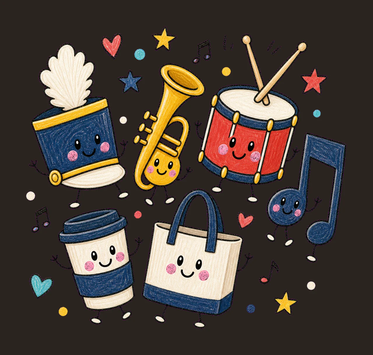 band mom 04 cozy crayon sublimation instant shirt design contrast preview thumbnail